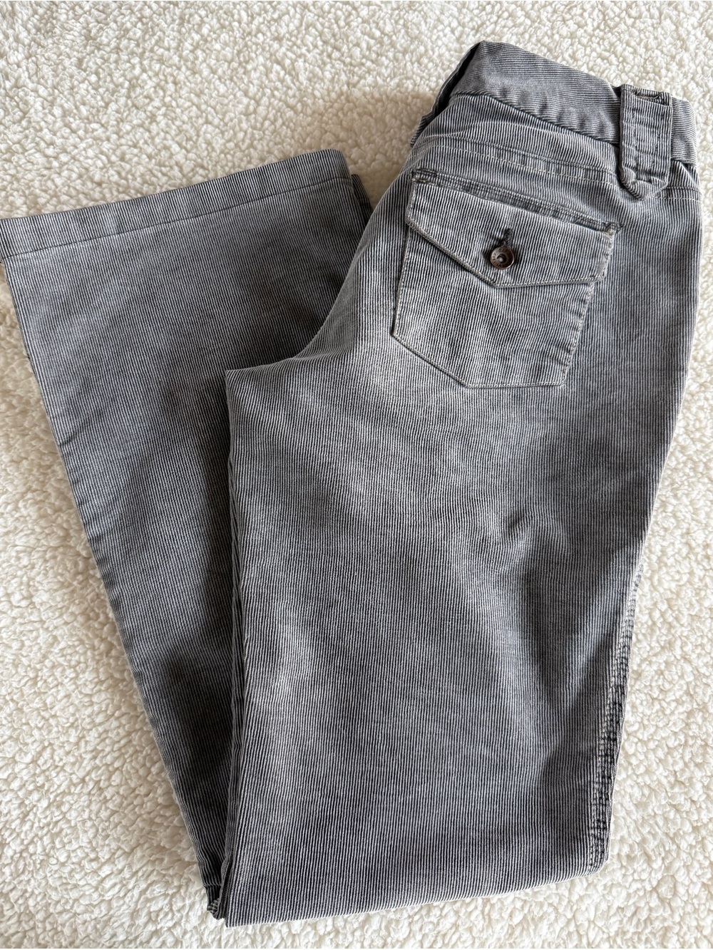 Vintage GAP Stretch Women's Gray Corduroy Boot Cut Pants